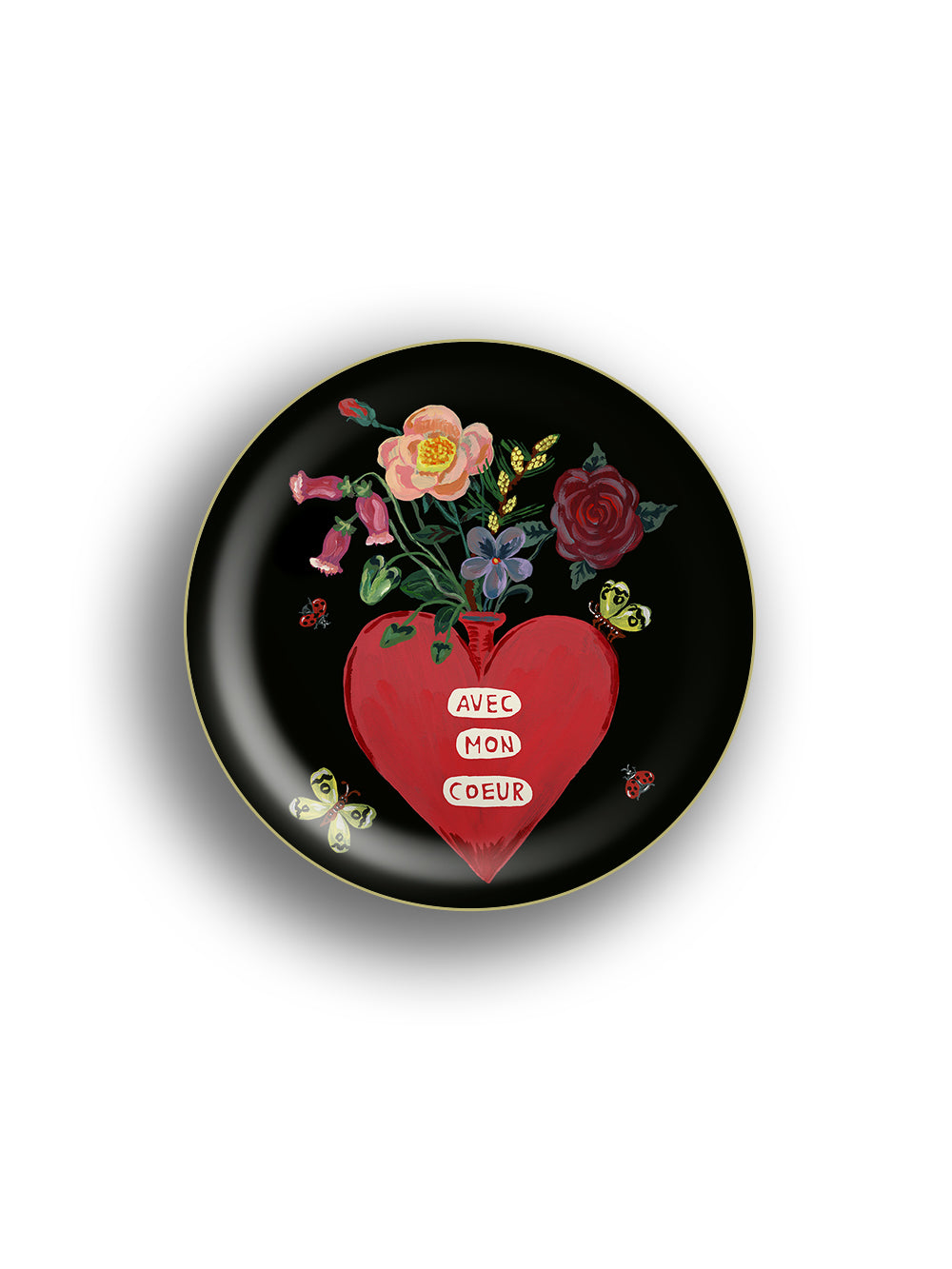 Avec Mon Coeur Birch Wood Mini Tray