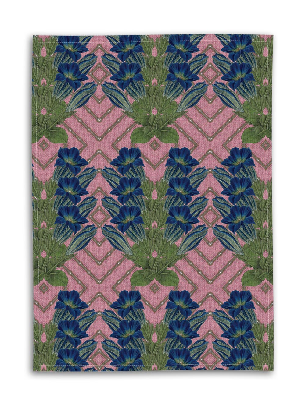 Blue Flower Tea Towel