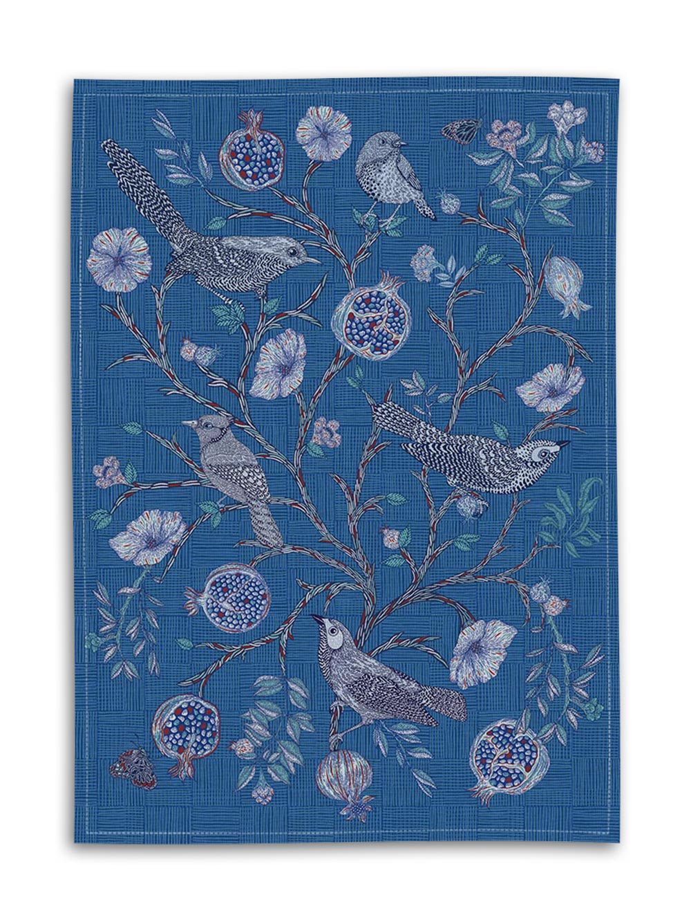 Indigo Birds Tea Towel