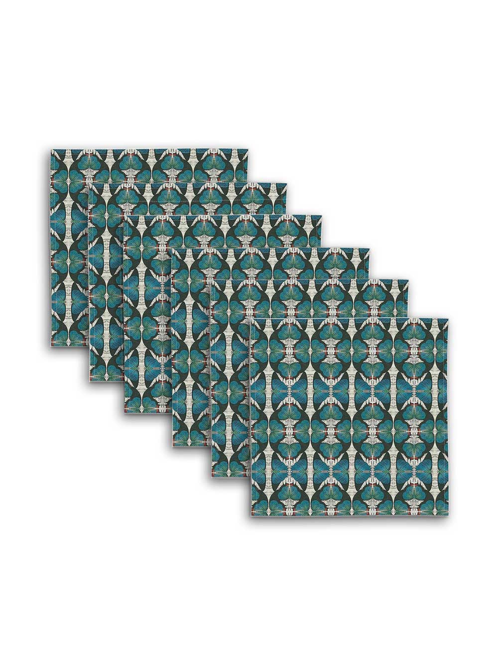 Blue Butterfly Napkin Design by Avenida Home with PATCH NYC 