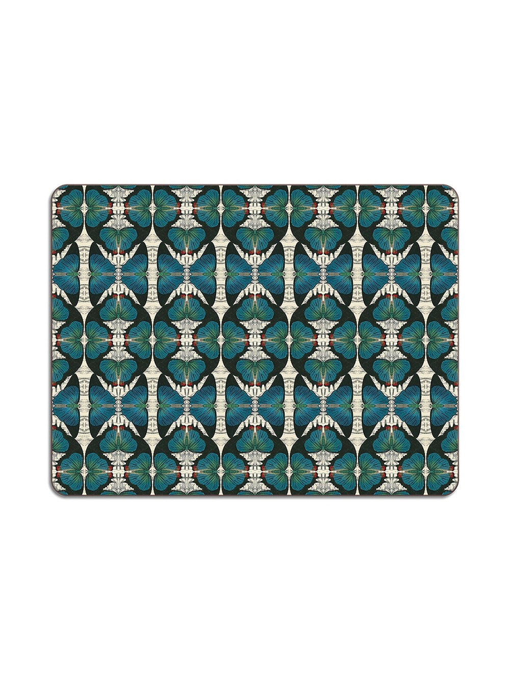 Blue Butterfly Rectangular Table Mat Design by Avenida Home with PATCH NYC 
