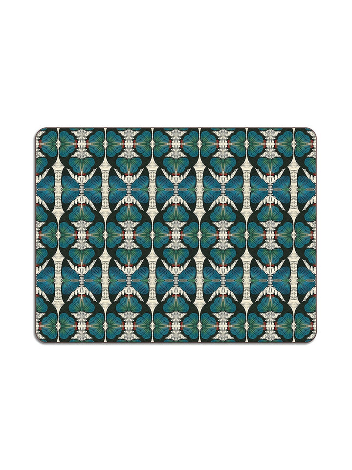 Blue Butterfly Rectangular Table Mat Design by Avenida Home with PATCH NYC 