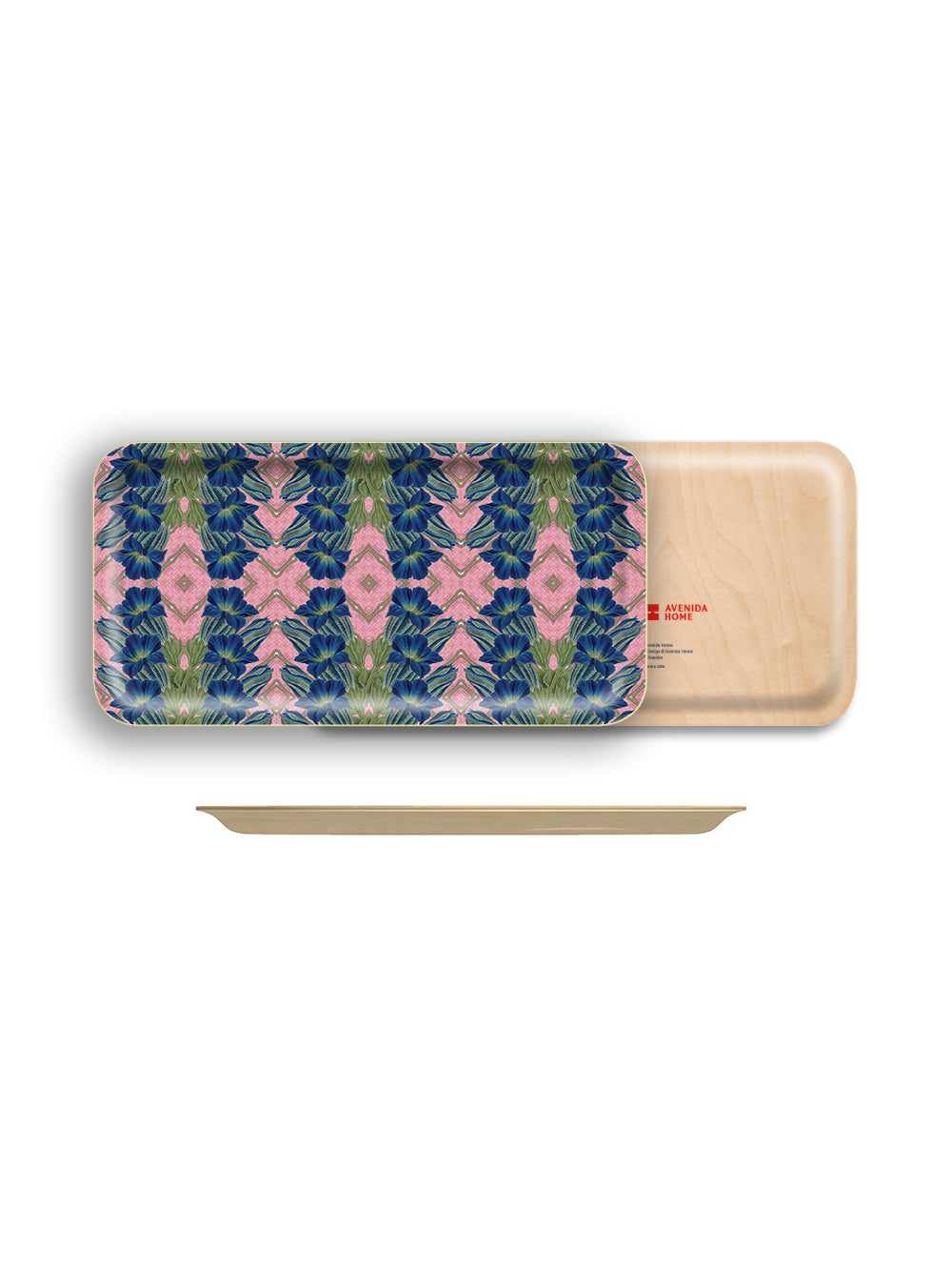 Blue Flower Narrow Tray