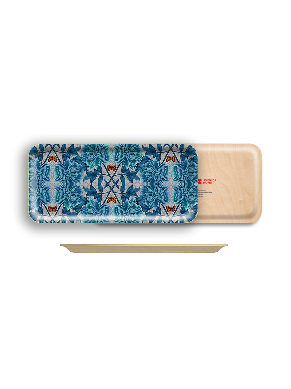 Blue Tree Peony Small Narrow Tray