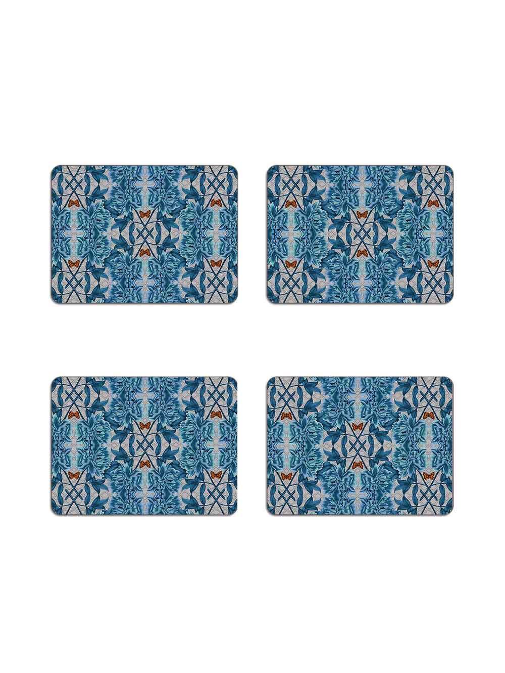 Blue Tree Peony Table Mat Set Design by Avenida Home with PATCH NYC 