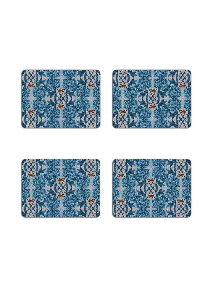 Blue Tree Peony Table Mat Set Design by Avenida Home with PATCH NYC 