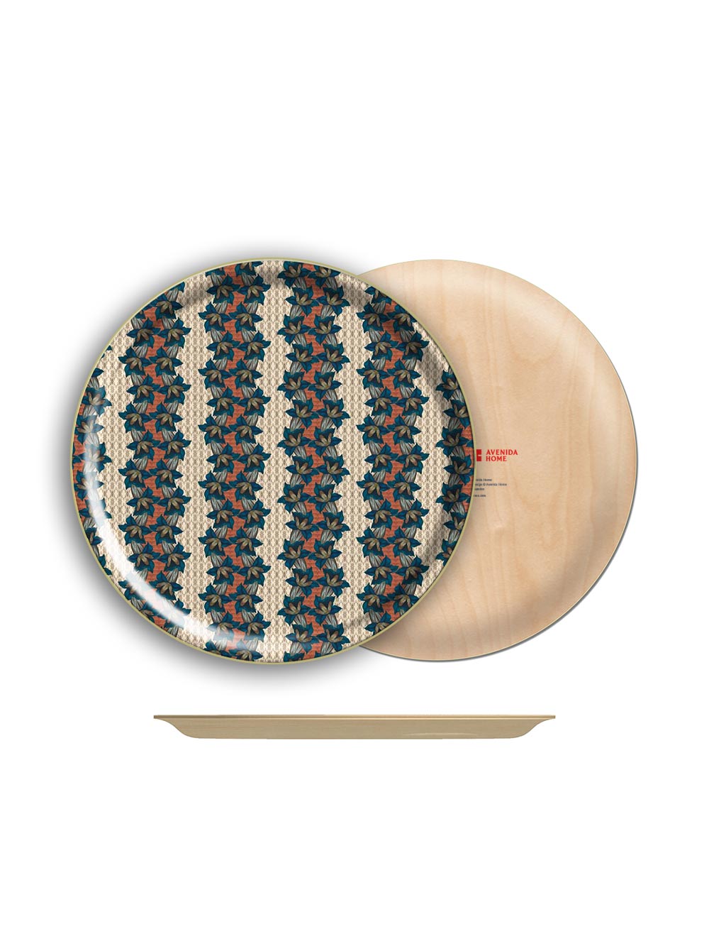 Blue Trumpet Large Round Tray