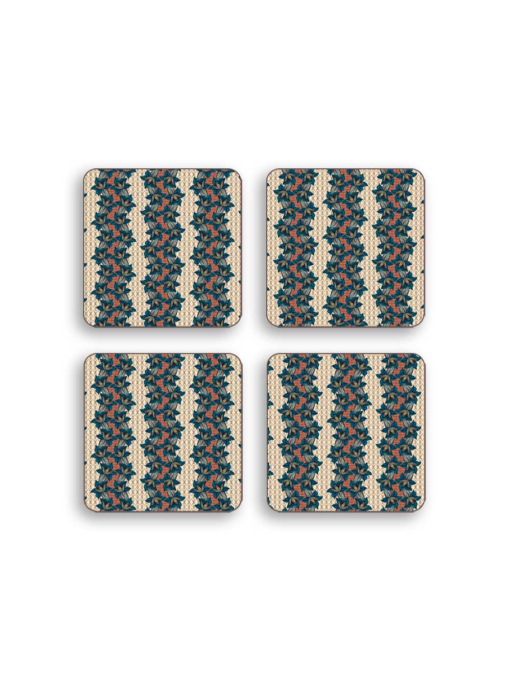 Blue Trumpet Coaster Set Design by Avenida Home with PATCH NYC 