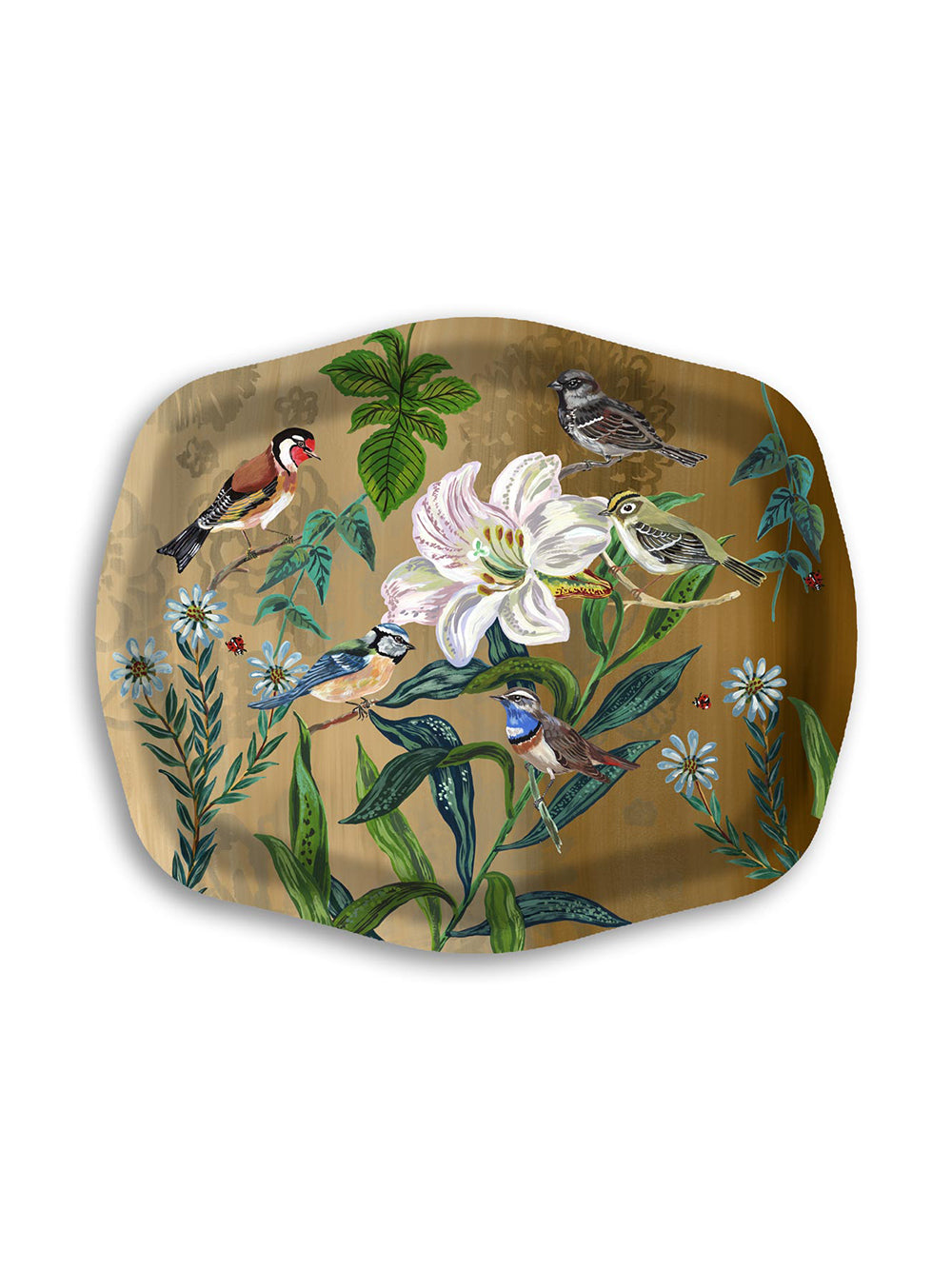Birds Brown Party Tray