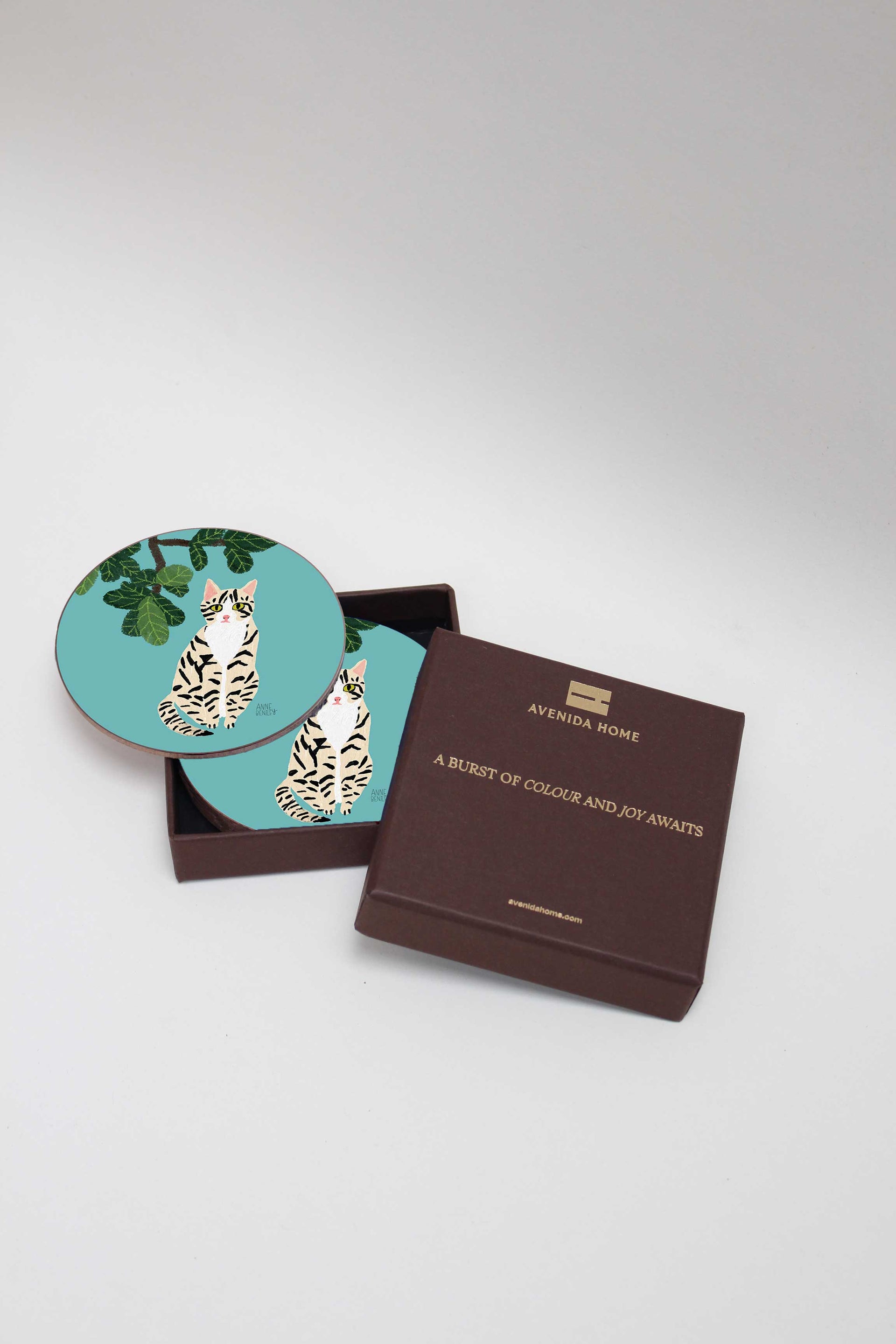 Cats Savannah Tabby Set of 4 Coasters