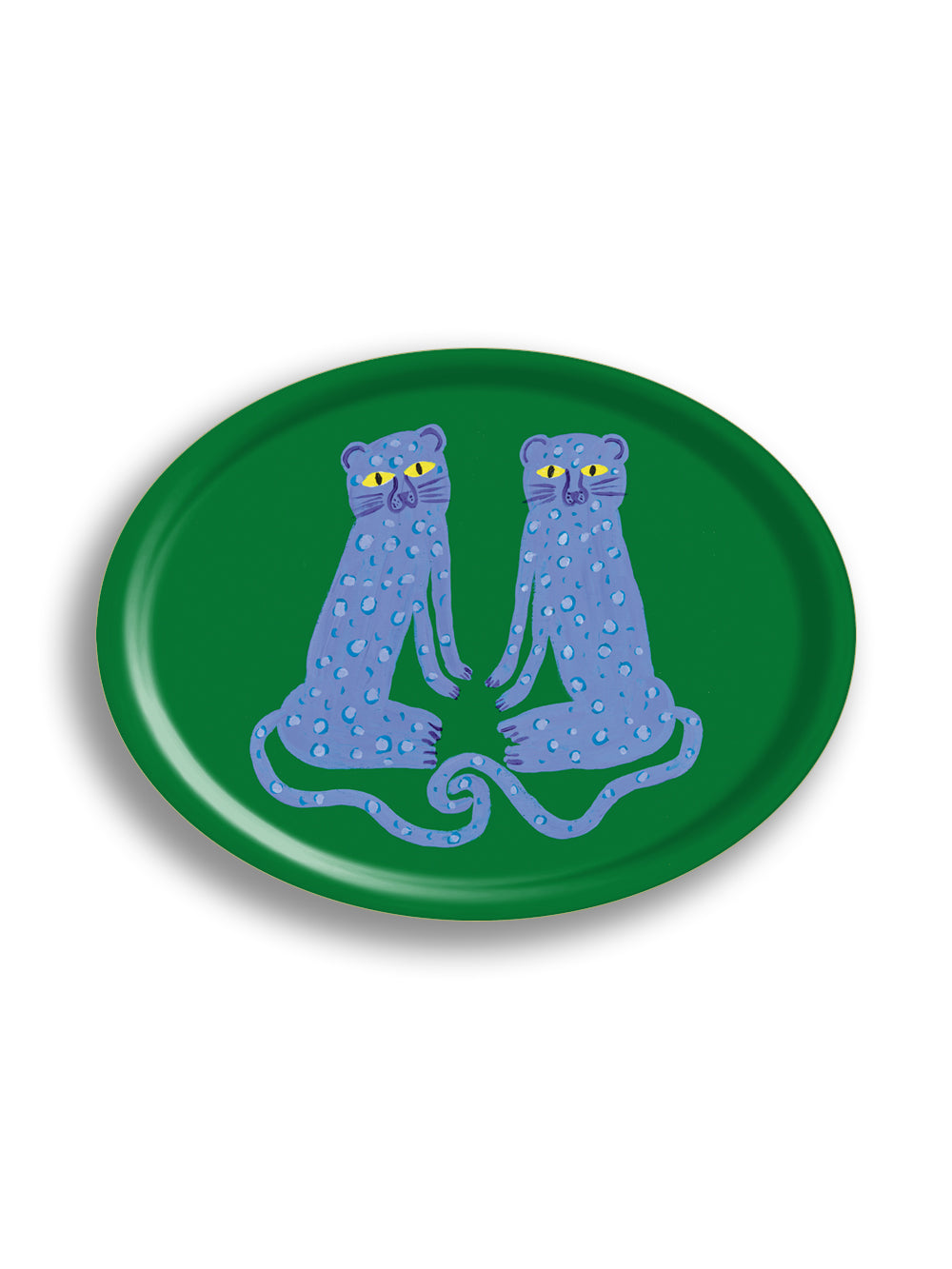 Green Cheetahs Oval Tray Design by Studio Avenida, Avenida Home's own design house