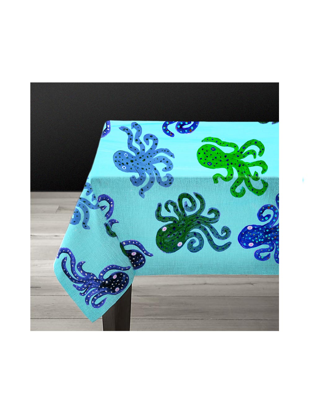 Curious Octopus Coated 1.5 x 2m Linen Tablecloth Design by Studio Avenida, Avenida Home’s own brand