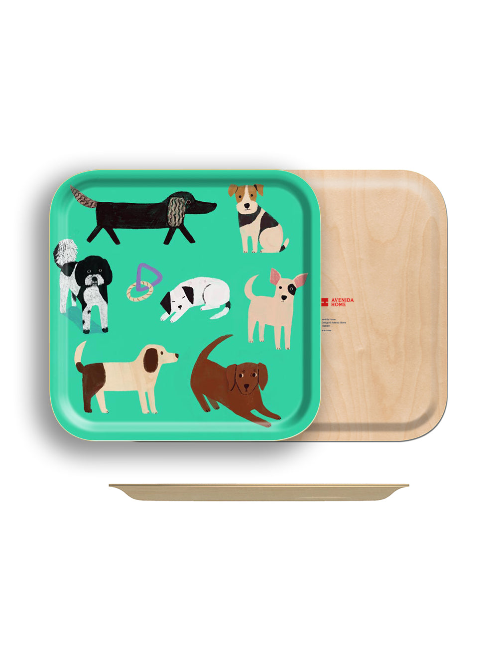Dogs Jade Small Square Tray