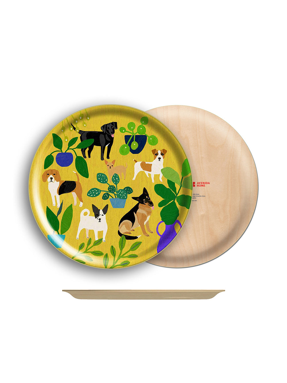 Dogs Round Tray
