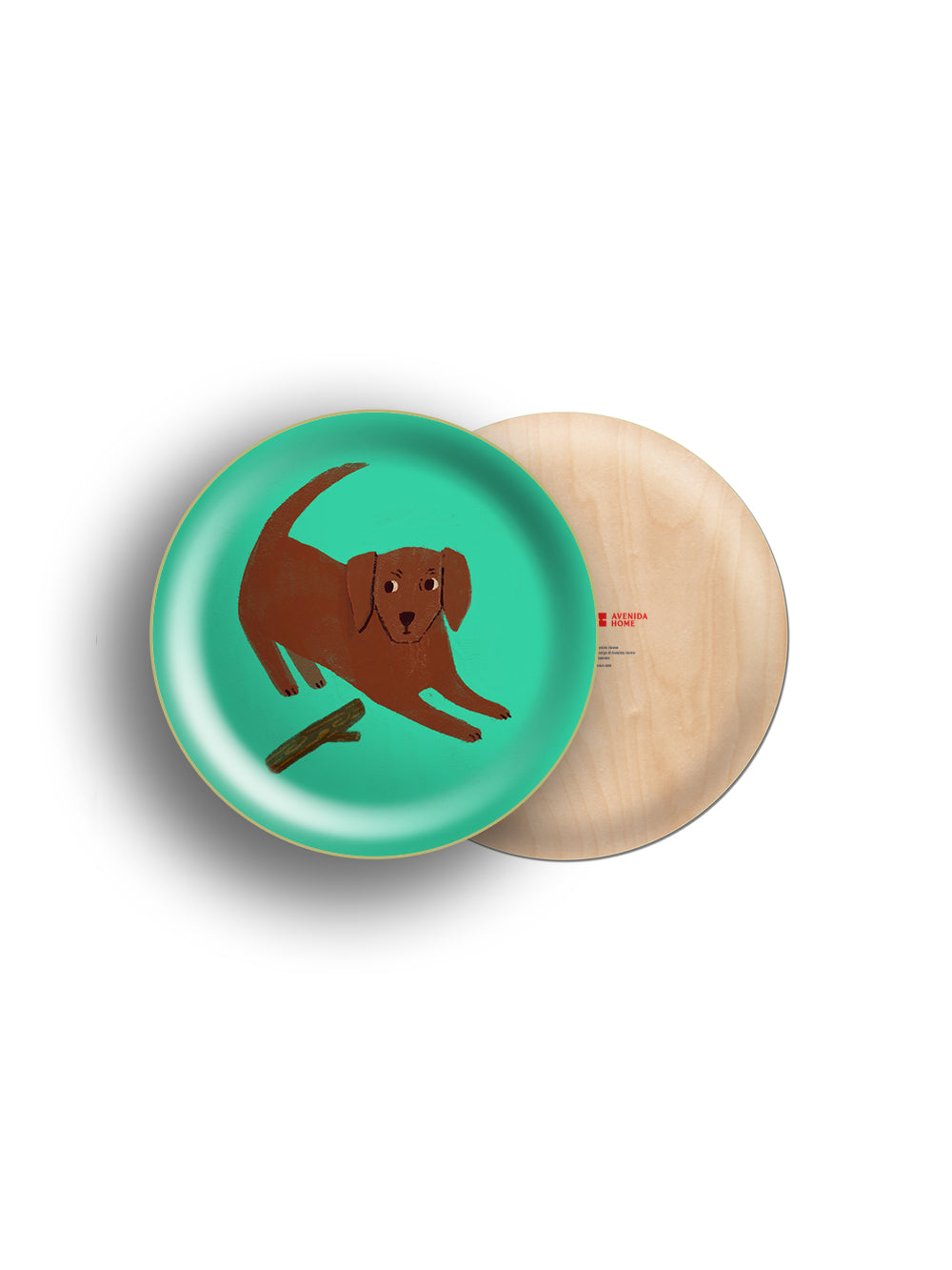 Dogs Stick Jade Birchwood Mini Tray