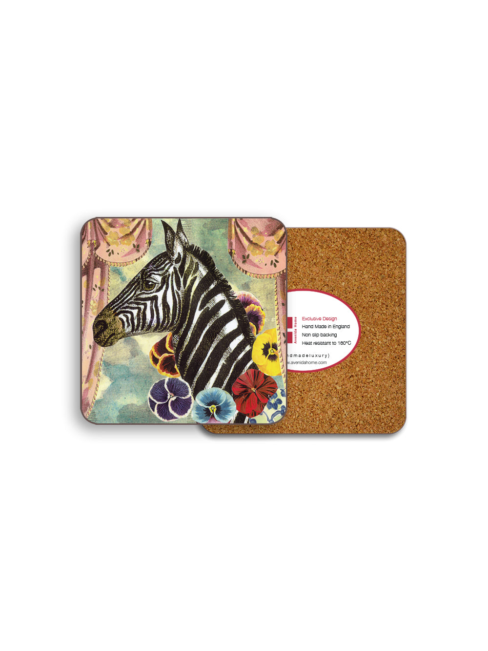 Draped Zebra Square Coaster