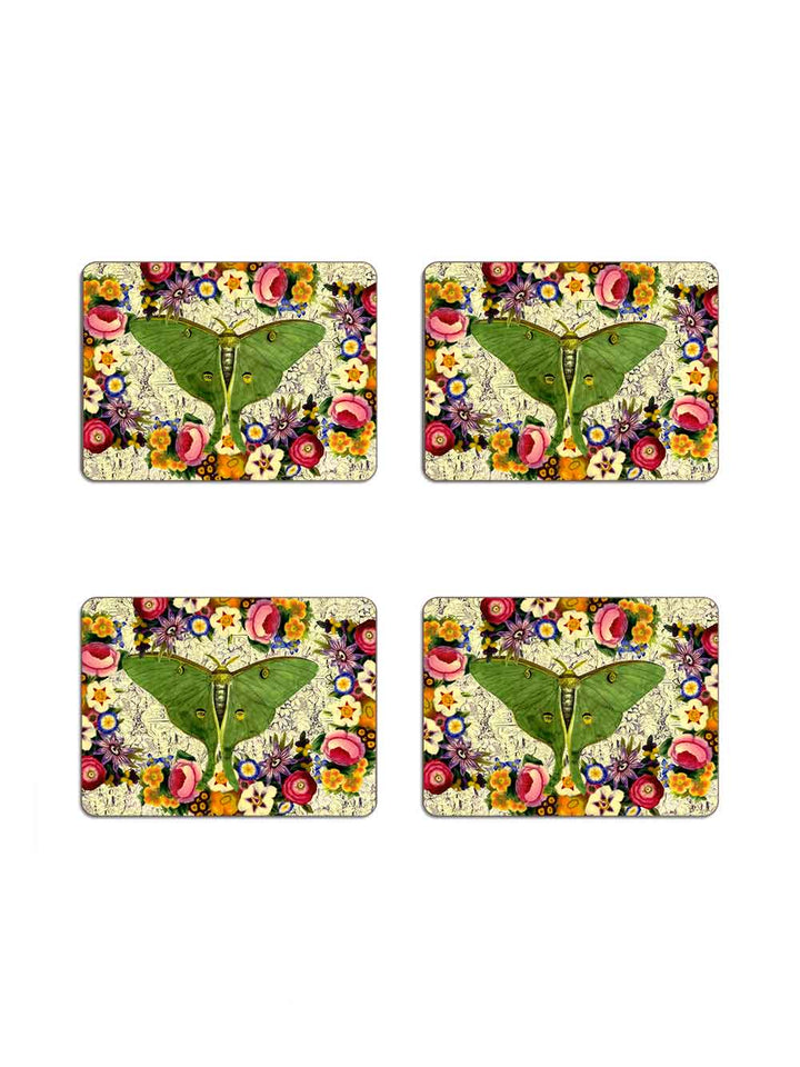 Eyed Butterfly Rectangular Table Mat from Avenida Home with artwork by John Derian