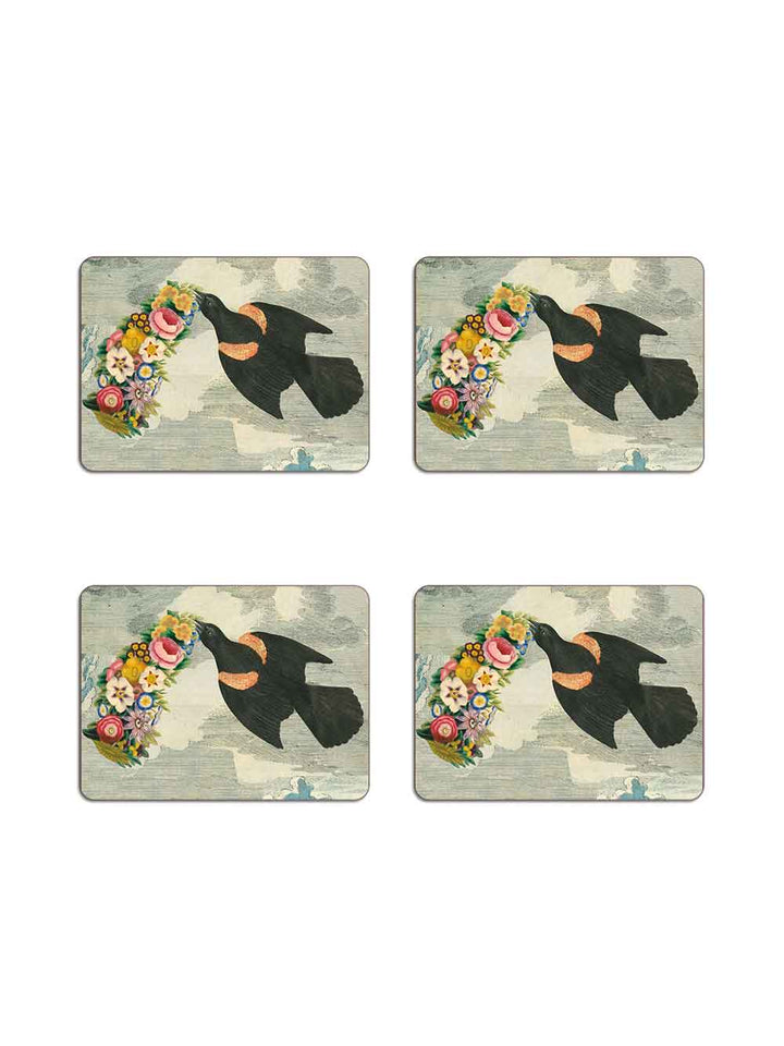 Flying Bird Right Rectangular Table Mat from Avenida Home with artwork by John Derian