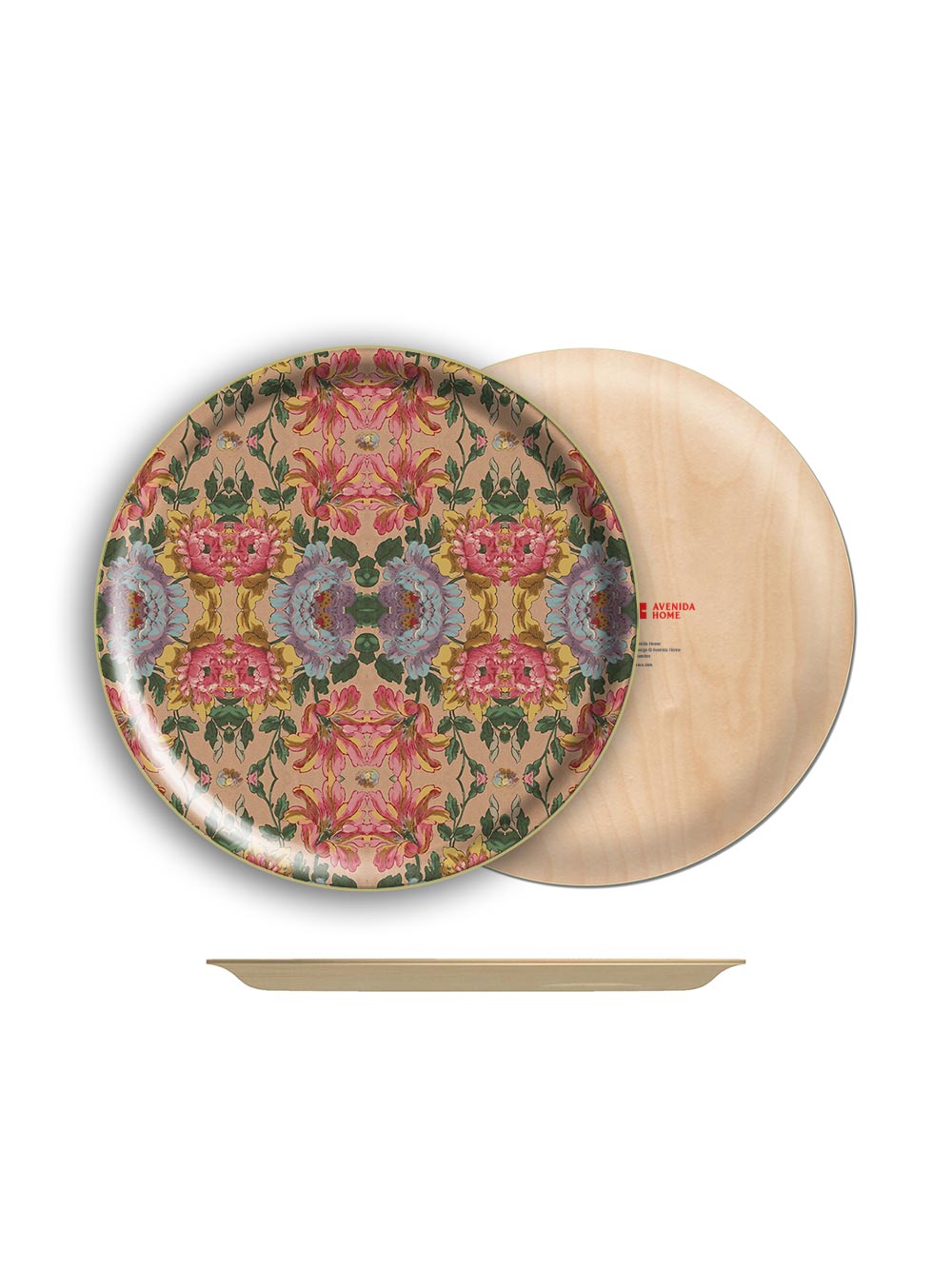 French Wallpaper Round Tray