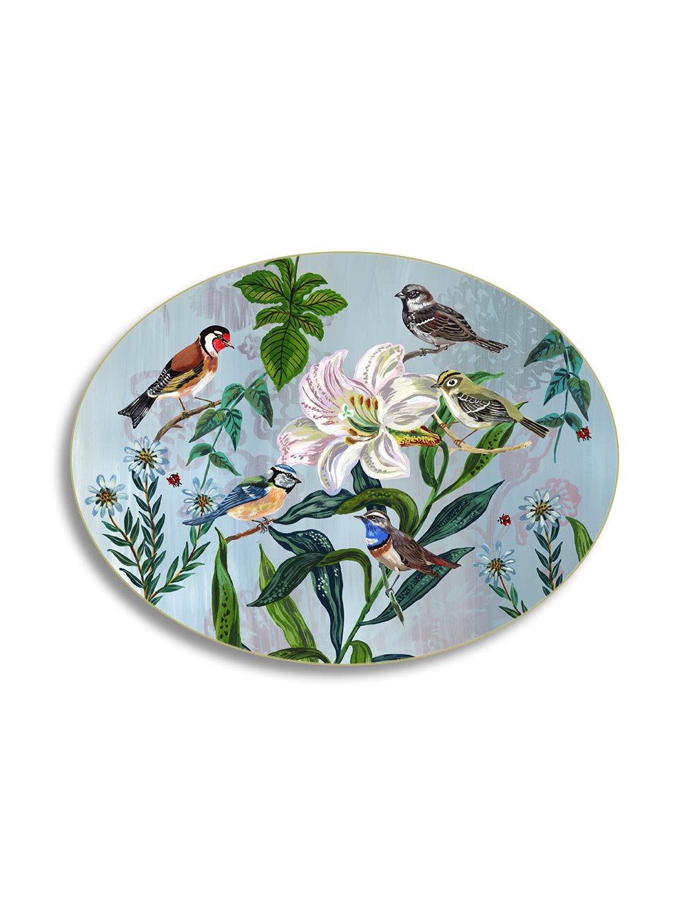 Garden Birds Oval Table Mat