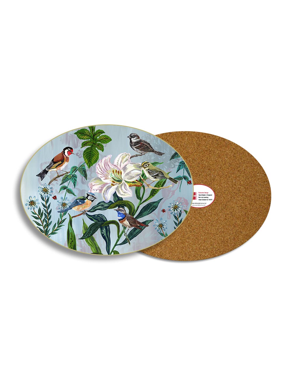 Garden Birds Oval Table Mat