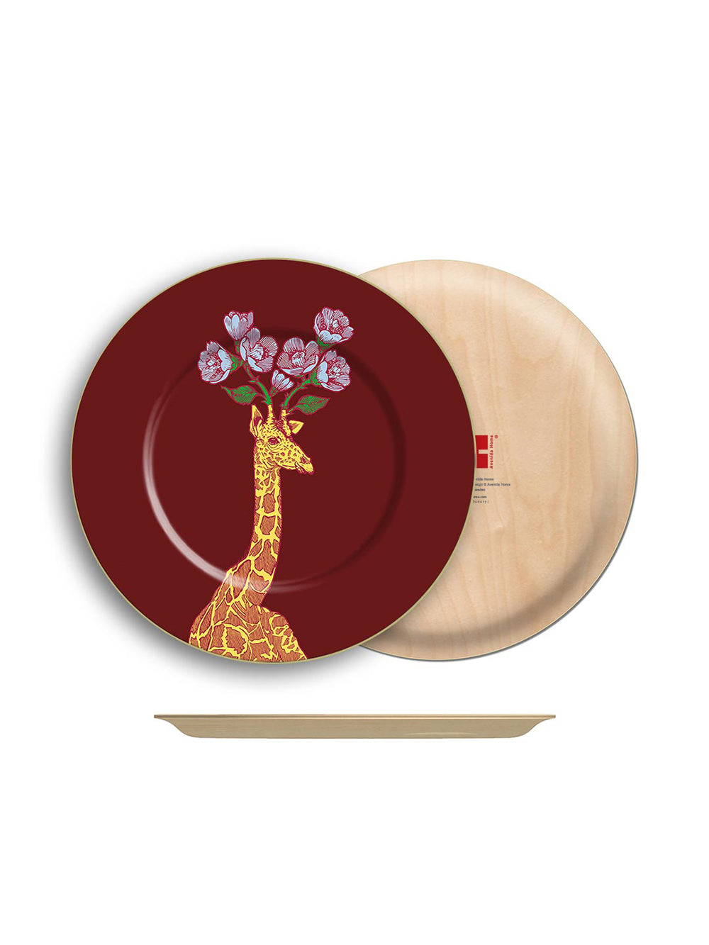 Giraffe Birchwood Plate