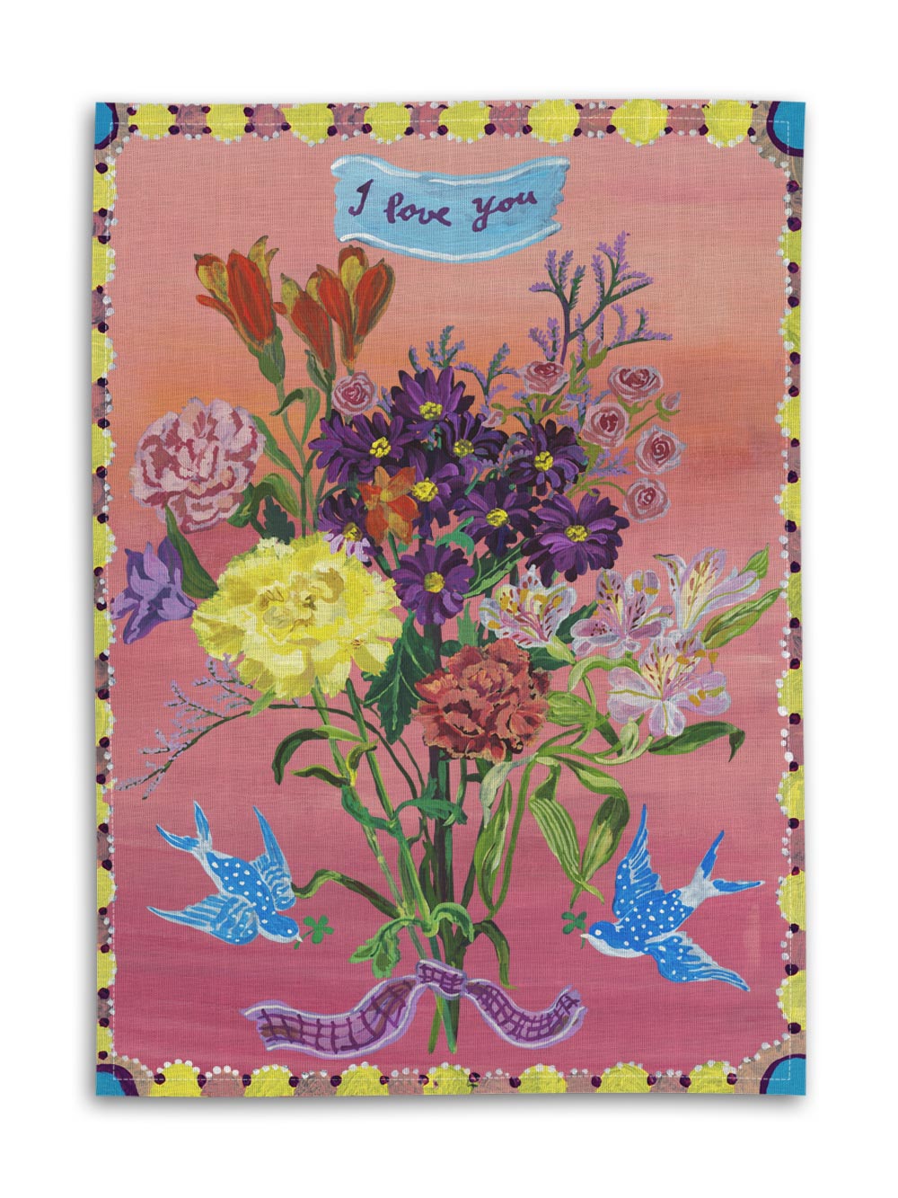 I Love You Tea Towel Design by Avenida Home with Nathalie Lété
