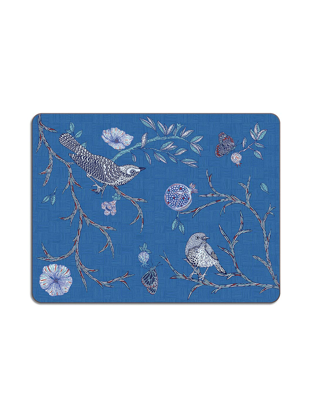 Indigo Birds Table Mat