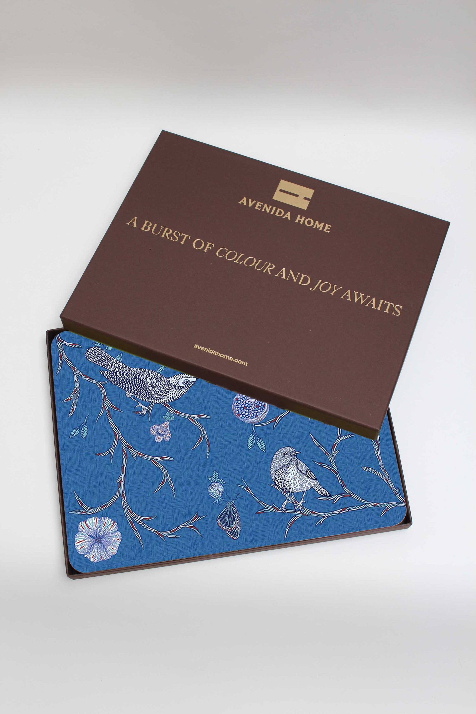 Indigo Birds Set of 4 Table Mats
