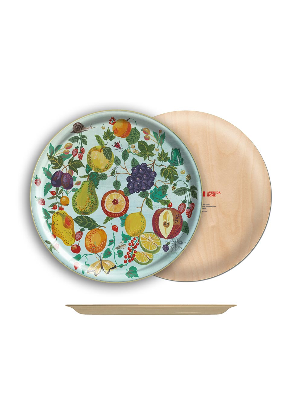 Jardin Gourmand Green Round Tray