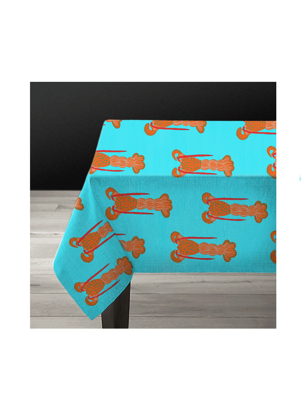Lobster Coated Large 1.5 x 3m Linen Tablecloth Design by Studio Avenida, Avenida Home’s own brand