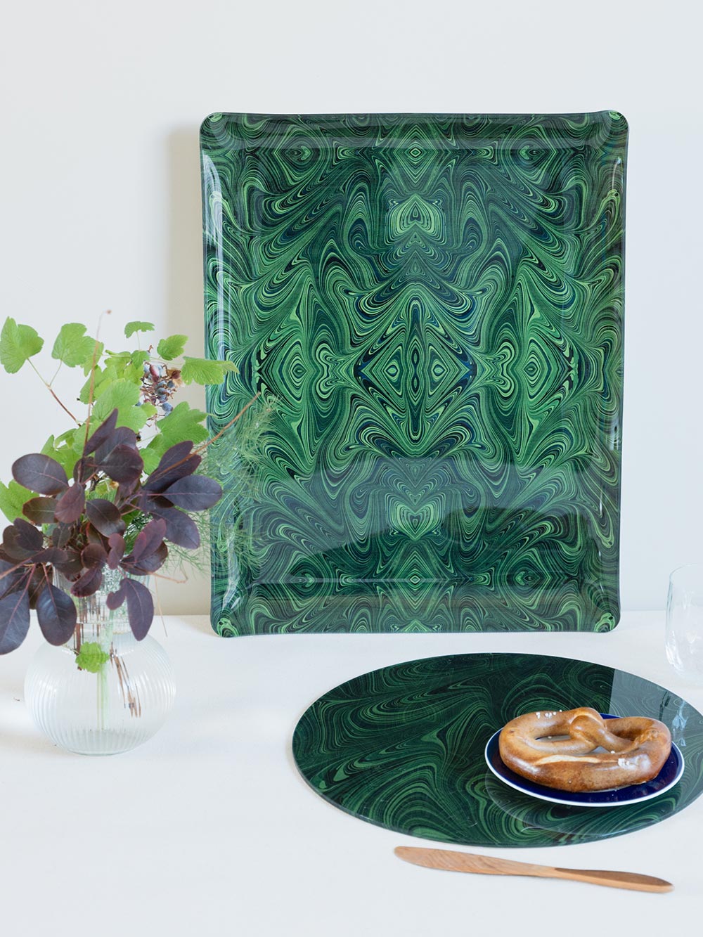 Malachite Acrylic Tray