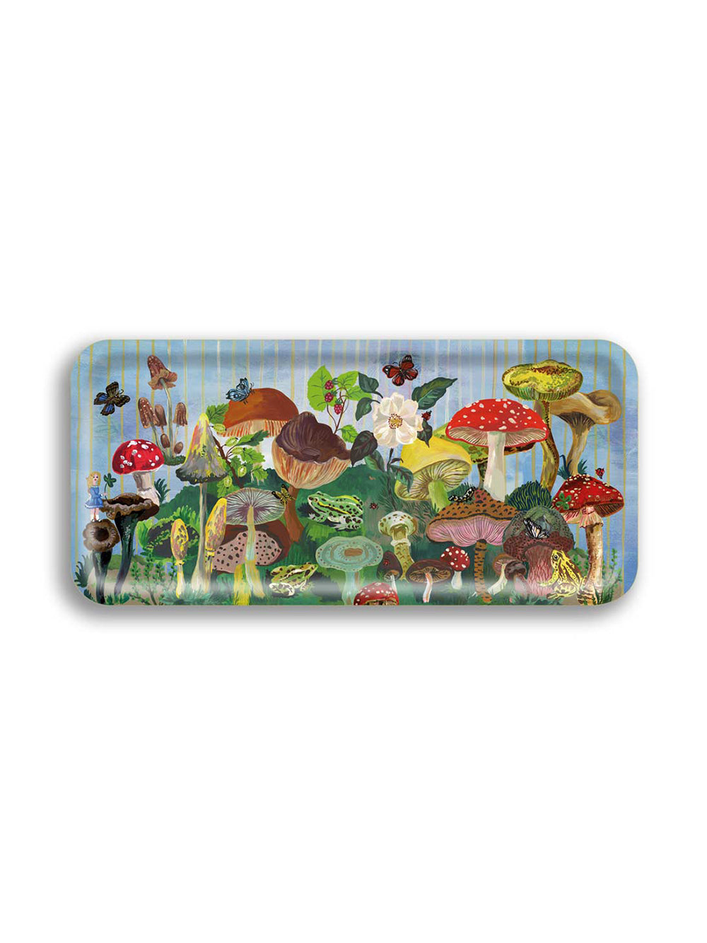 Mushrooms Narrow Birch wood Tray
