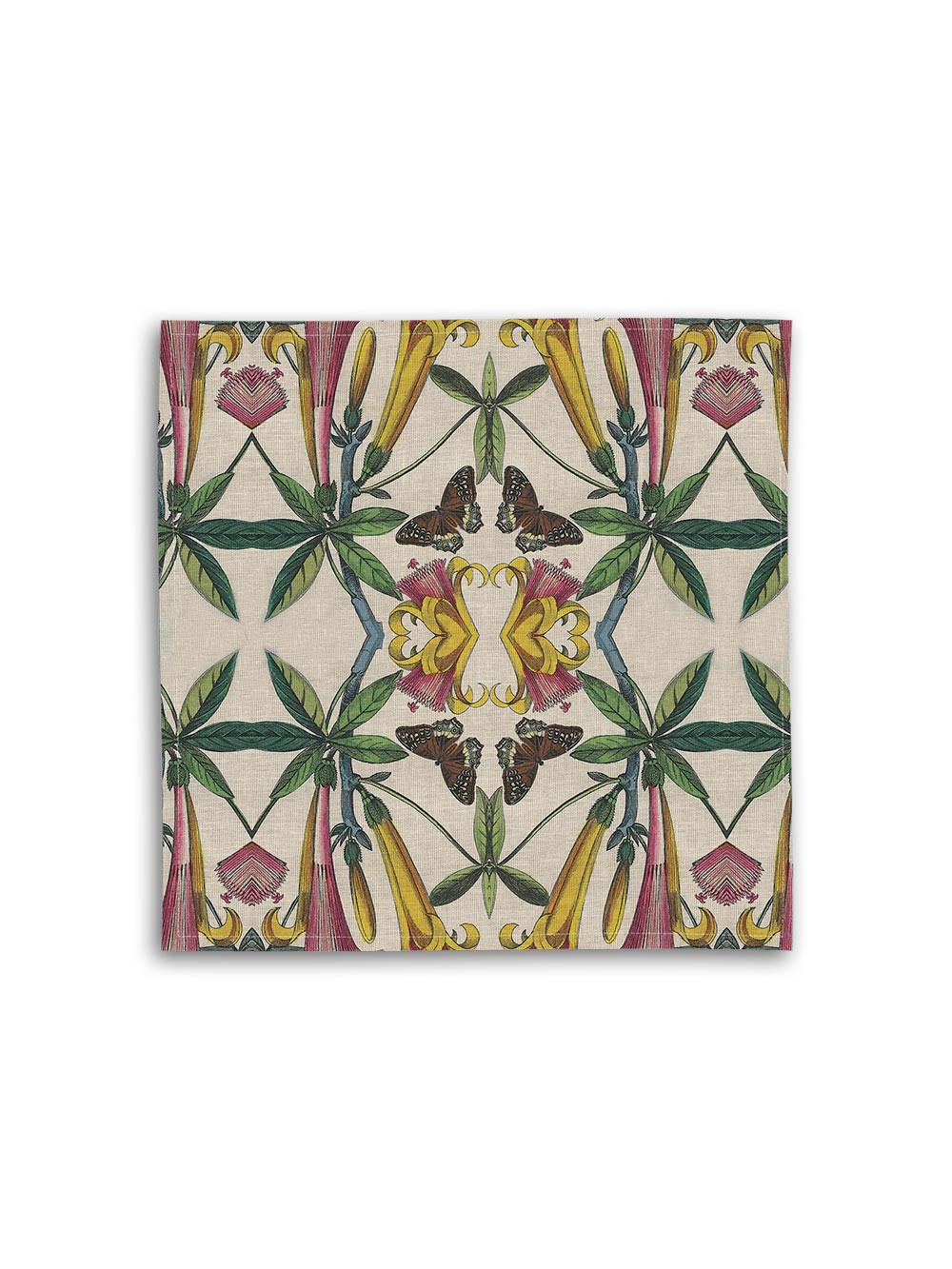 Yellow Flower Linen Napkin Design by Avenida Home with PATCH NYC