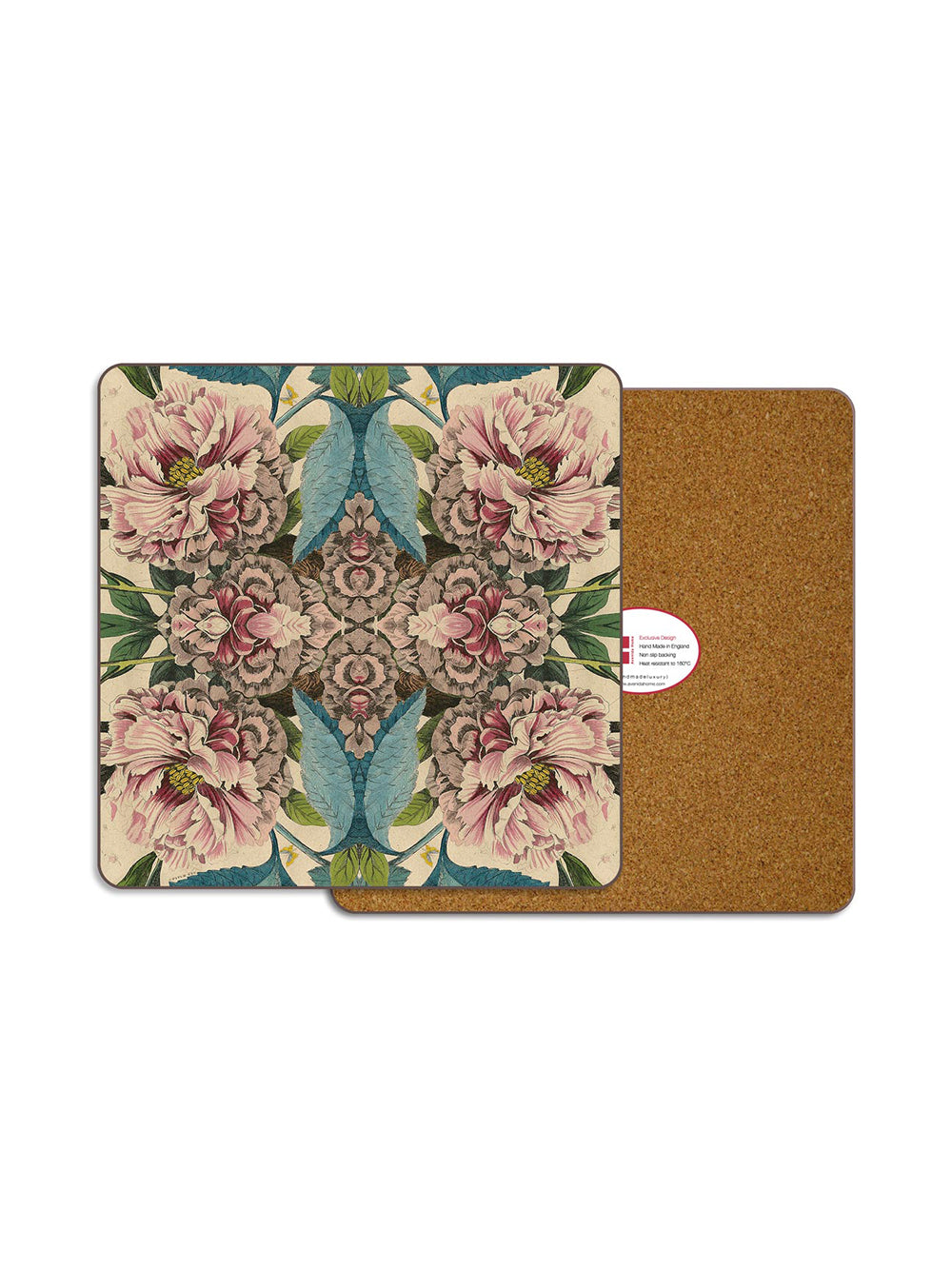 Peonies Square Luncheon Placemat