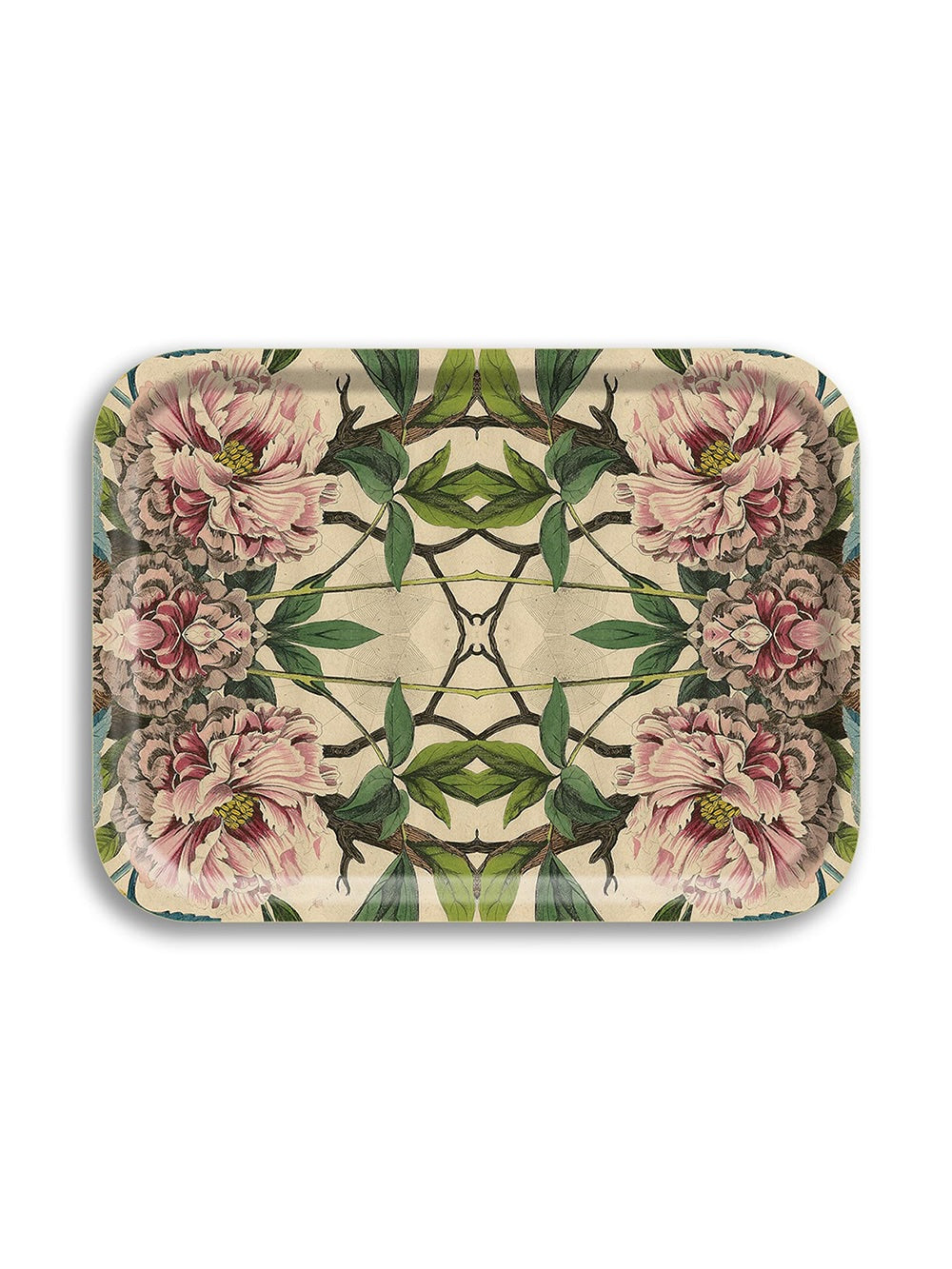Peonies Small Birch Wood Tray