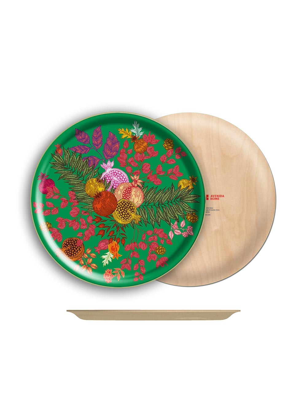 Pomegrante Large Round Tray