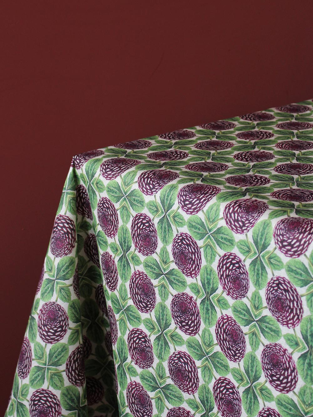 Purple Dahlia 1.5 x 2m Linen Tablecloth