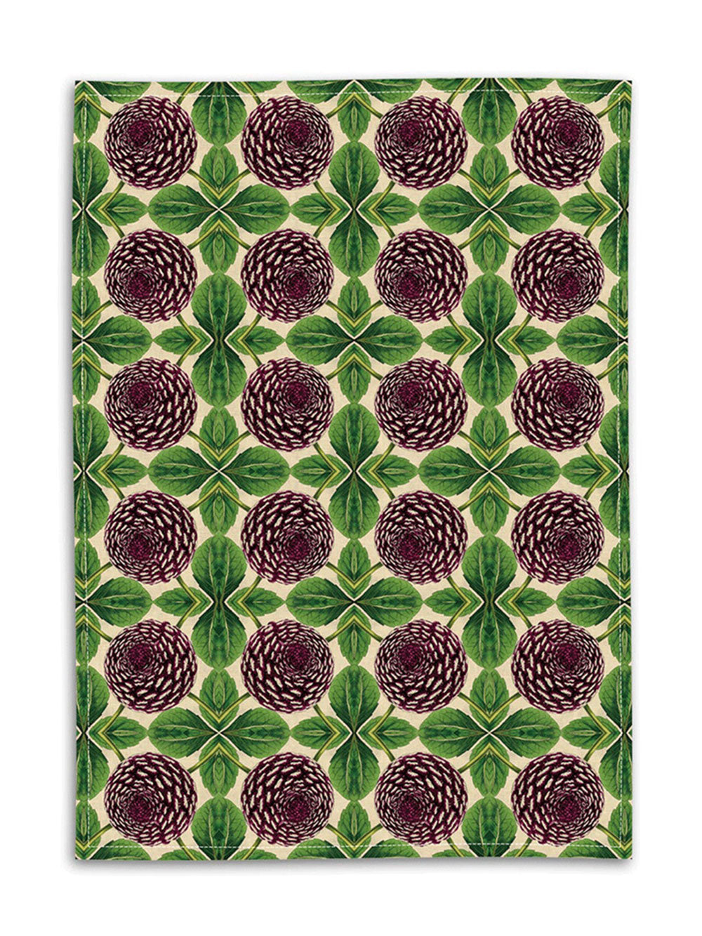 Purple Dahlia Tea Towel