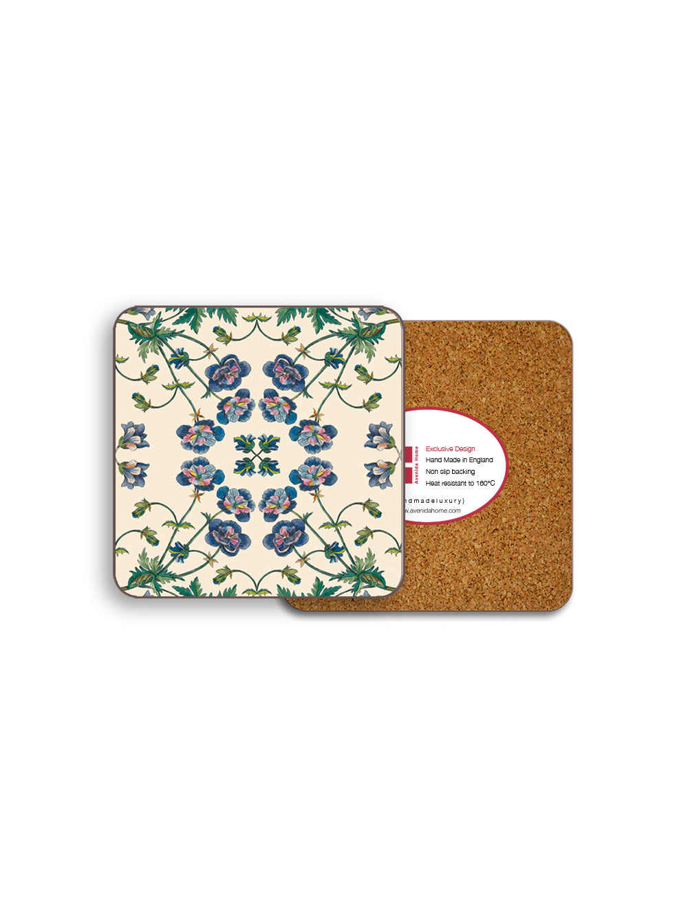 Purple Poppies Square Coaster
