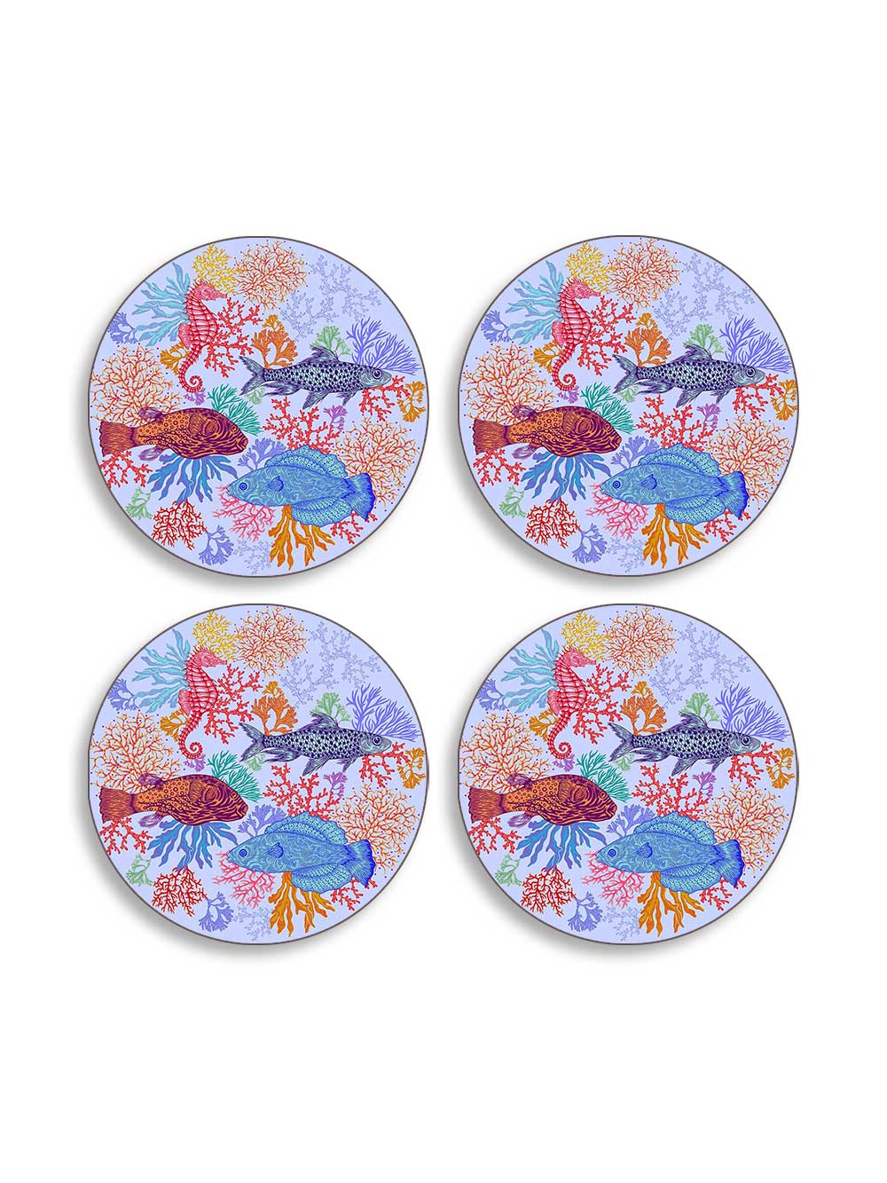 Reef Set of 4  Round Placemats