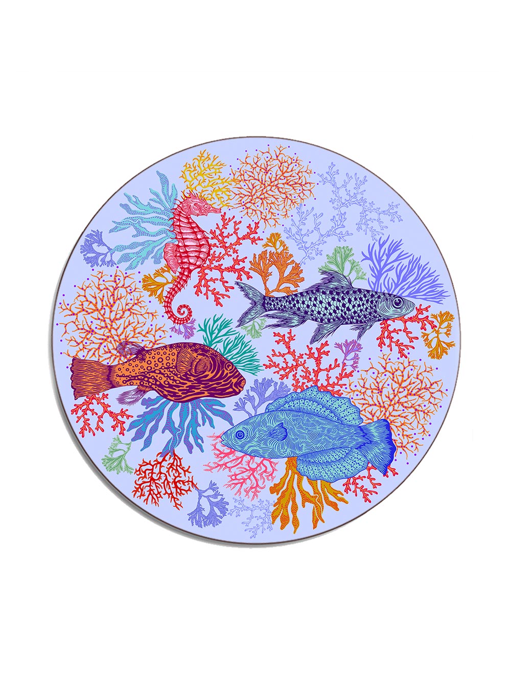 Reef Round Table Mat