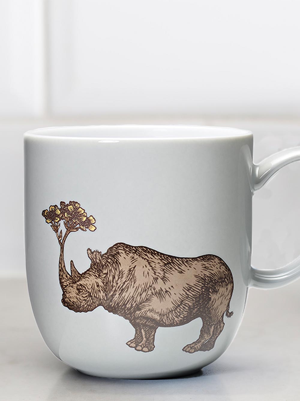 Rhino Porcelain Mug