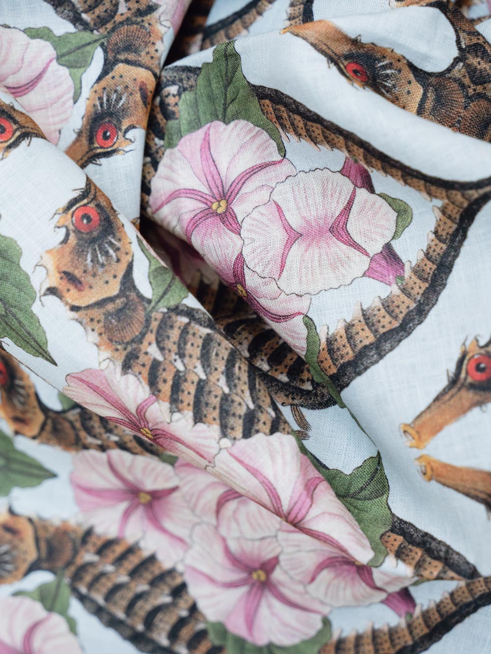 Seahorse 1.5 x 2m Linen Tablecloth