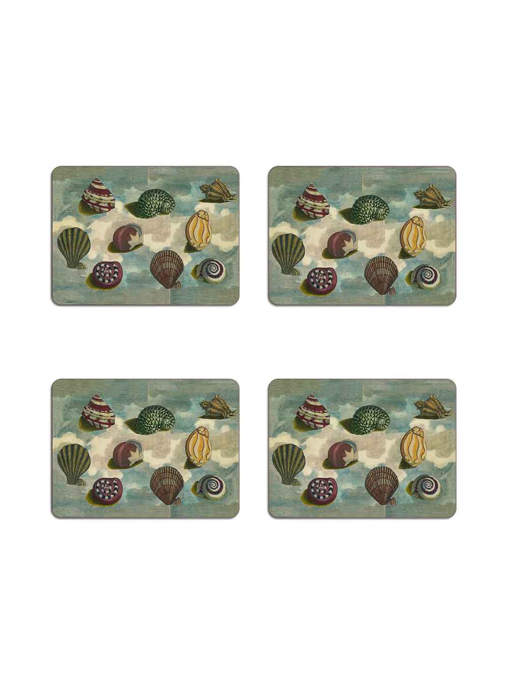 Shell Sky Rectangular Table Mat from Avenida Home with artwork by John Derian