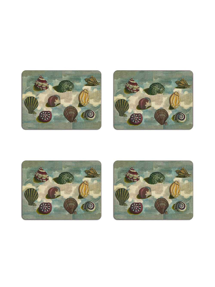 Shell Sky Rectangular Table Mat from Avenida Home with artwork by John Derian