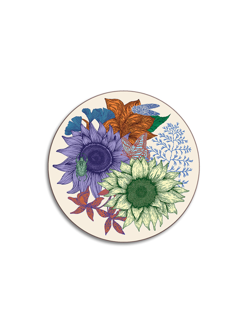 Sunflower Round Coaster Design by Studio Avenida, Avenida Home’s own brand