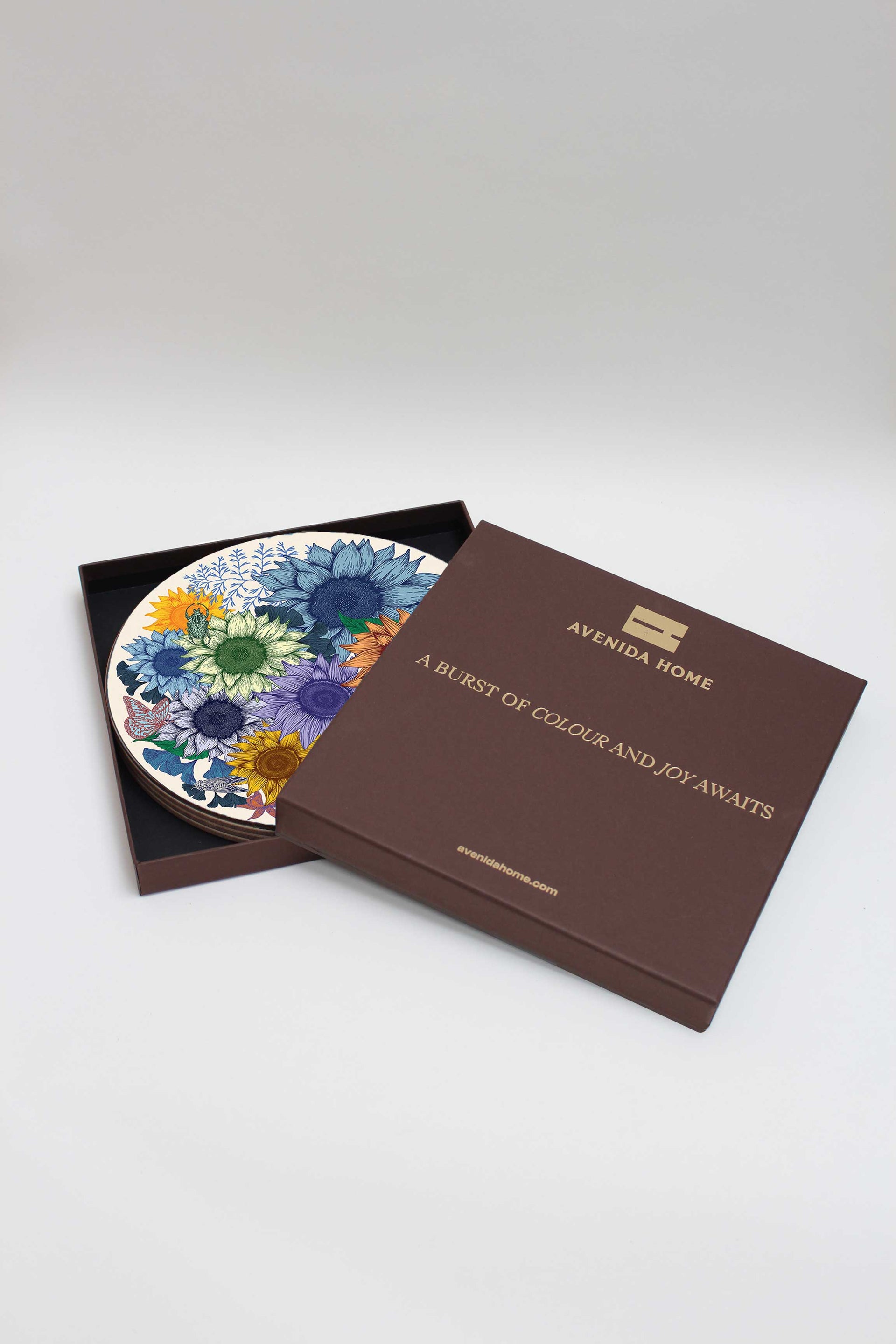 Sunflower Set of 4  Round Placemats