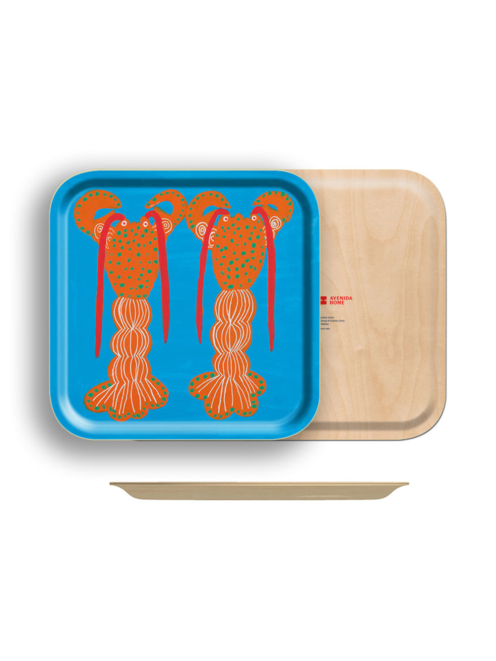Two Lobsters Small Square Tray