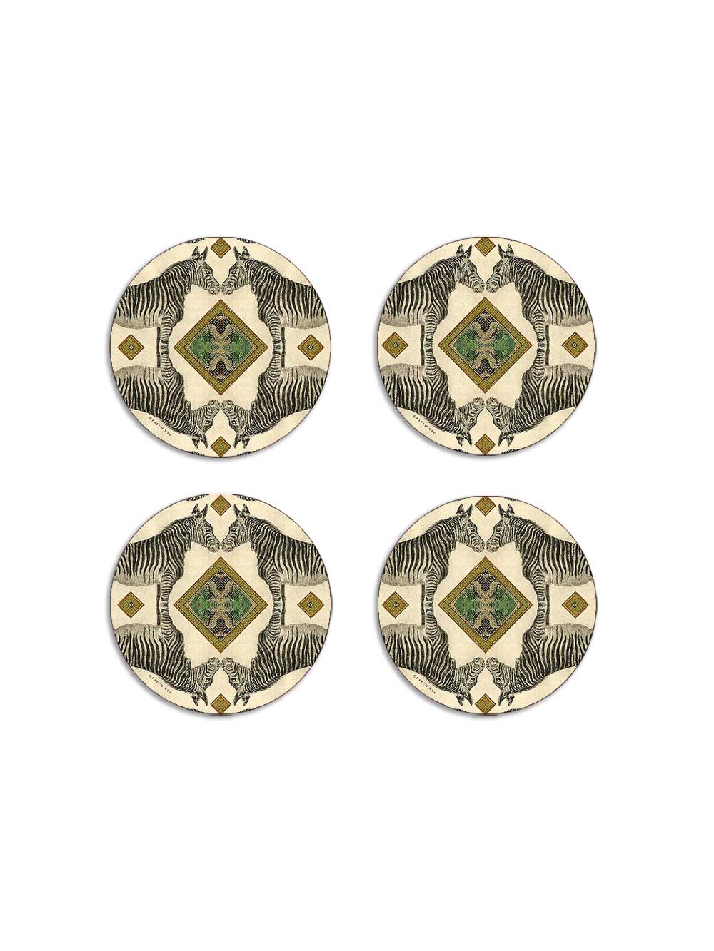 Zebra Set of 4 Coasters